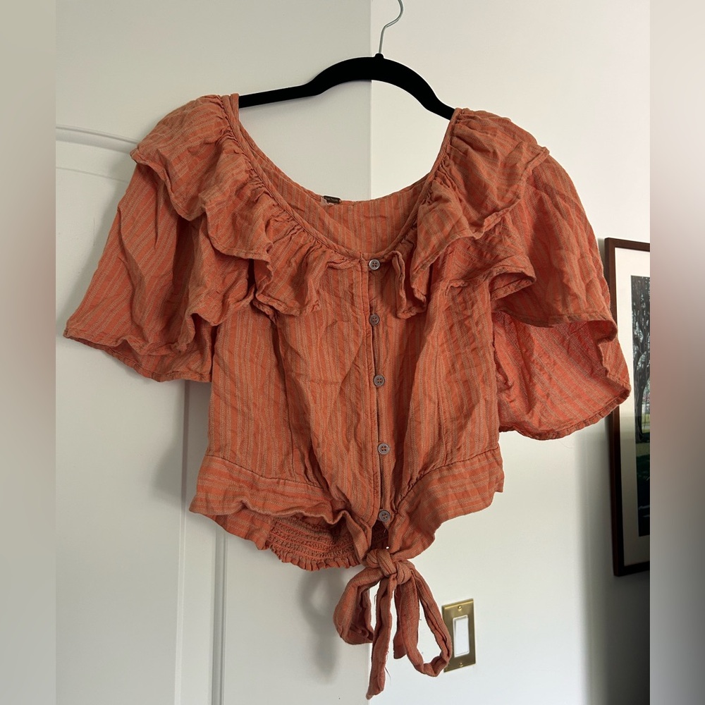 Free People boat neck crop top